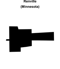 Renville (Minnesota) blank outline map