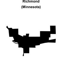 Richmond (Minnesota) blank outline map