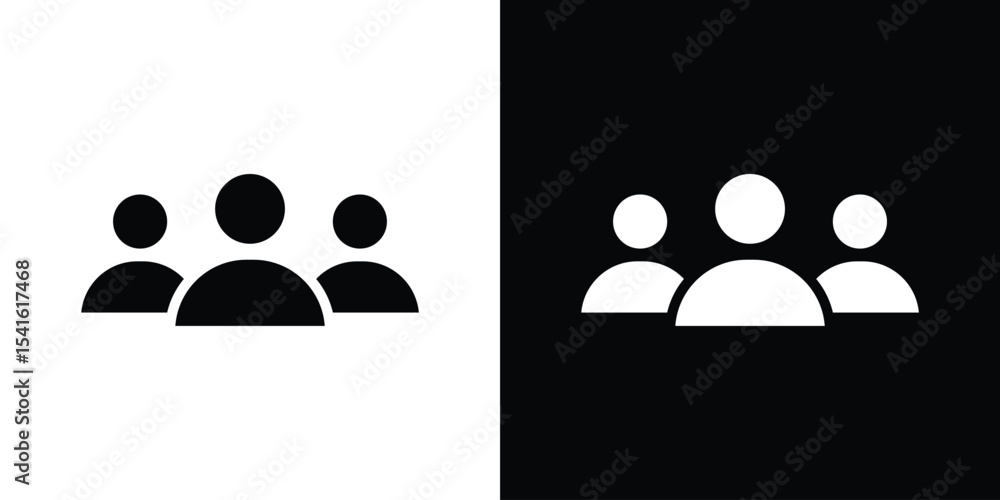 Poster people group icon vector scalable graphics