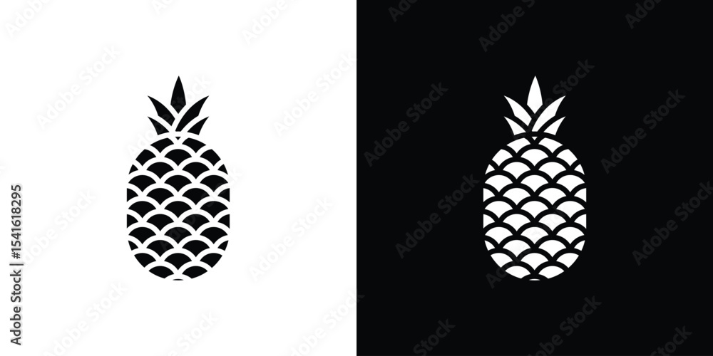 Poster pineapple icon vector scalable graphics