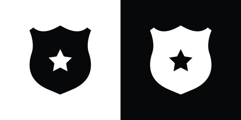 Police badge icon Vector scalable graphics