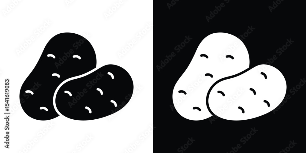 Poster potato icon vector scalable graphics