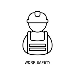 Icon a work safety, isolated against a clean background.