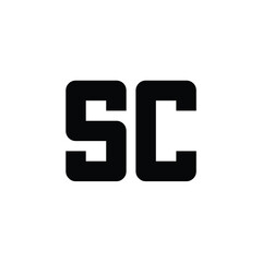 SC monogram logo design letter text name symbol monochrome logotype alphabet character simple logo