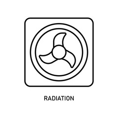 Icon a radiation, isolated against a clean background.