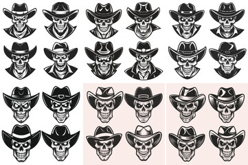skull silhouette vector illustration isolated on white background.