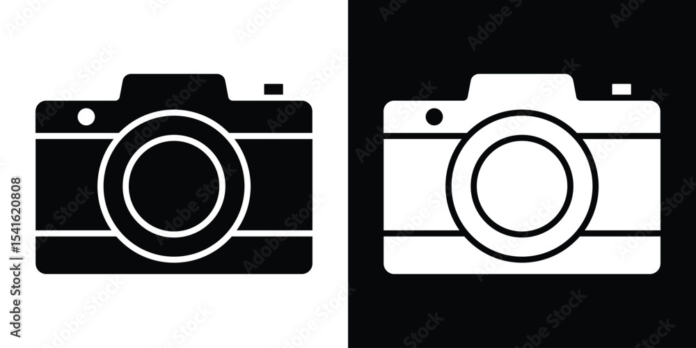 Poster retro camera icon vector scalable graphics