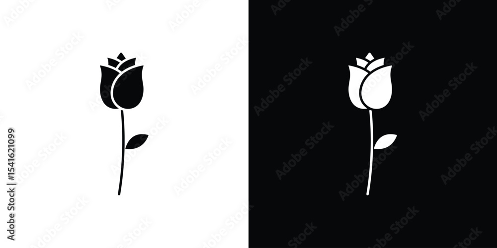 Poster rose flower icon vector scalable graphics