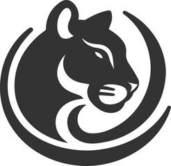 Wild animal cougar vector illustration silhouette