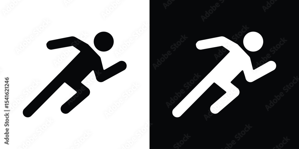 Poster running icon vector scalable graphics