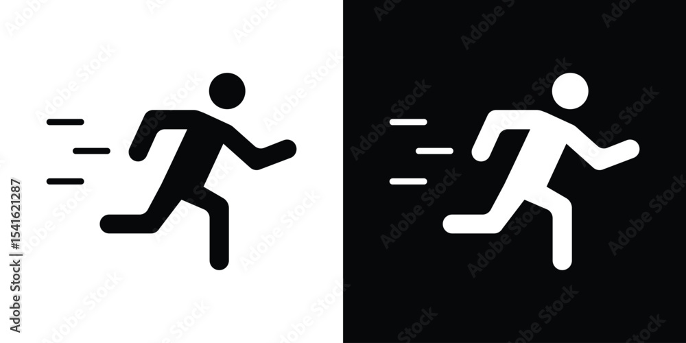 Poster running icon vector scalable graphics