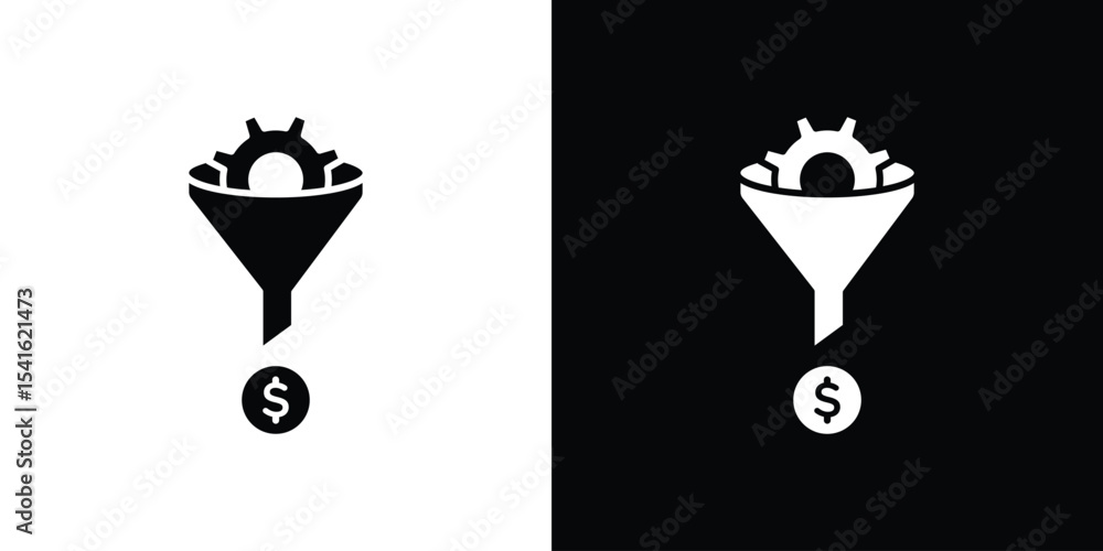 Poster sales funnel icon vector scalable graphics