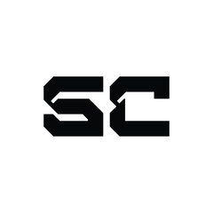 SC monogram logo design letter text name symbol monochrome logotype alphabet character simple logo