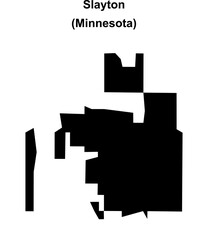 Slayton (Minnesota) blank outline map