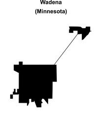 Wadena (Minnesota) blank outline map