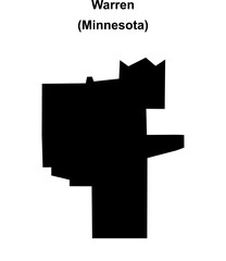 Warren (Minnesota) blank outline map