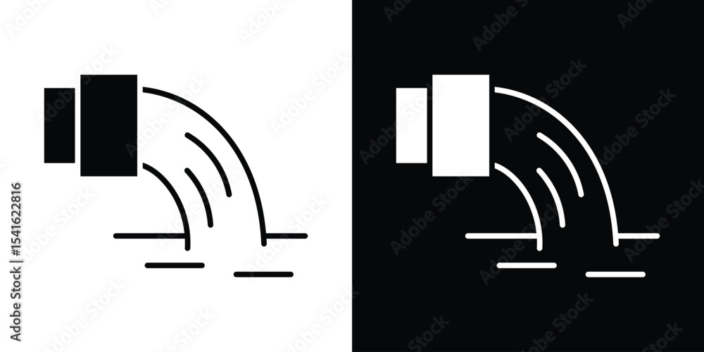 Poster sewage icon vector scalable graphics
