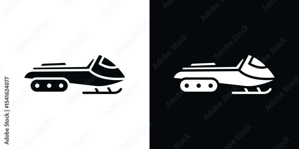 Poster snowmobile icon vector scalable graphics
