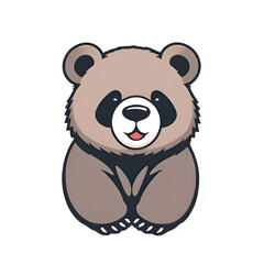 Fototapeta premium Aesthetic Korean Bear Sticker PNG