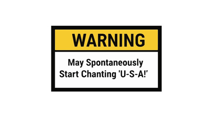 Fototapeta premium Humorous warning sign: 