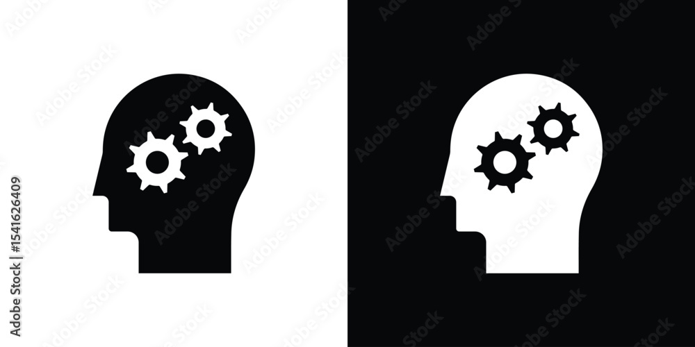 Poster thinking icon vector scalable graphics