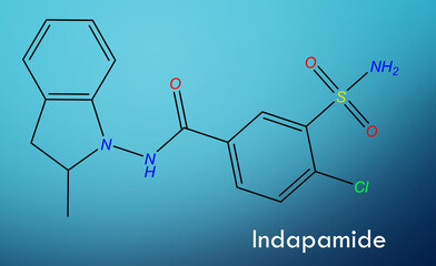 Indapamide is a thiazide-like diuretic (water pill). It reduces the amount of water in the body by increasing the flow of urine, which helps lower the blood pressure. 