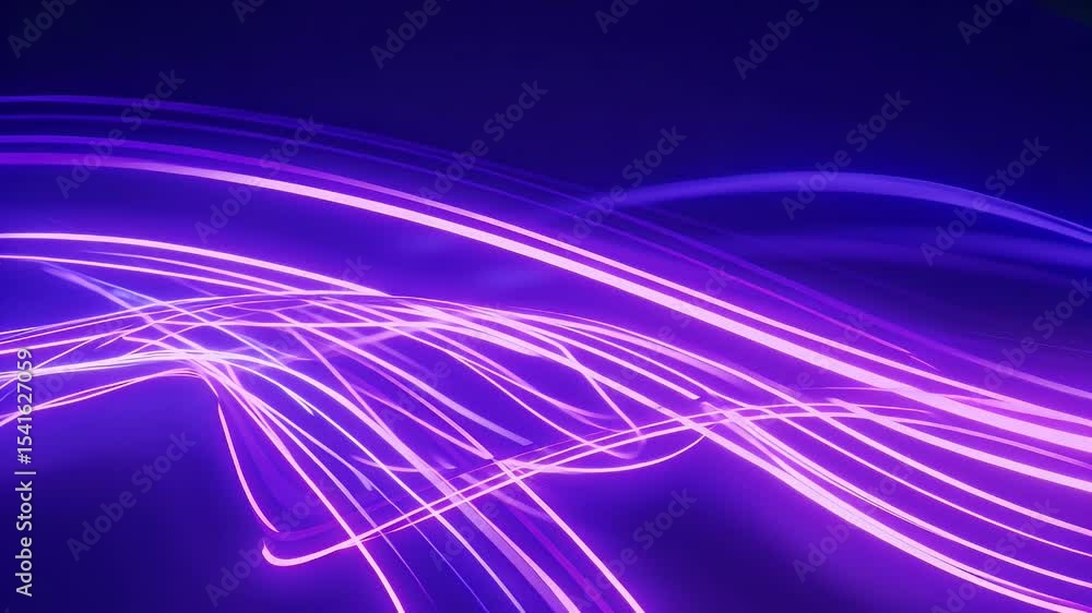 Aufkleber light streams purple, glowing lines weave against a deep blue background, creating dynamic movement