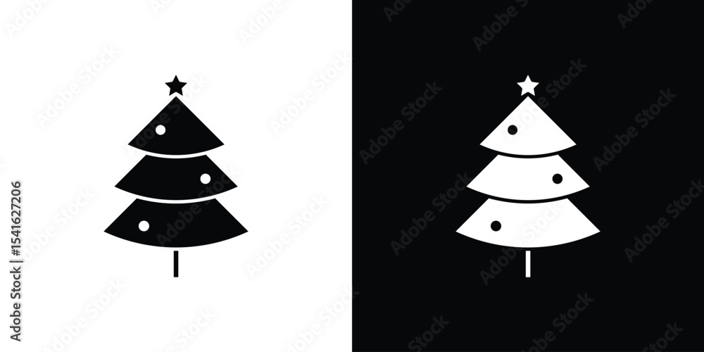 Poster tree christmas icon vector scalable graphics