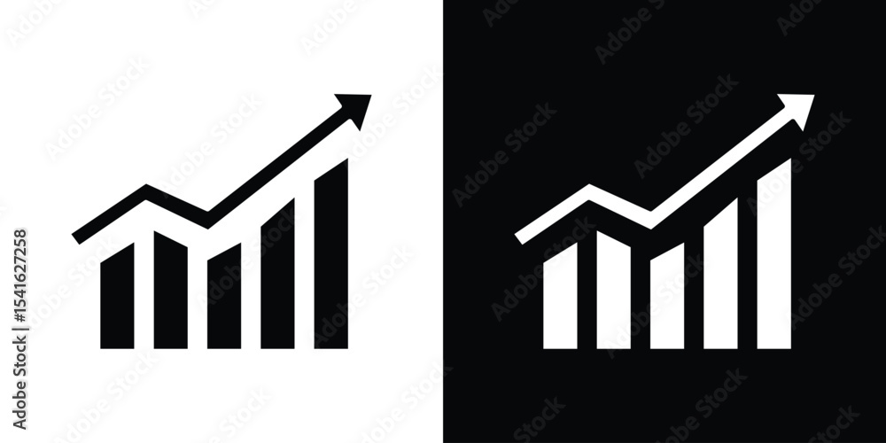 Poster trend arrow icon vector scalable graphics