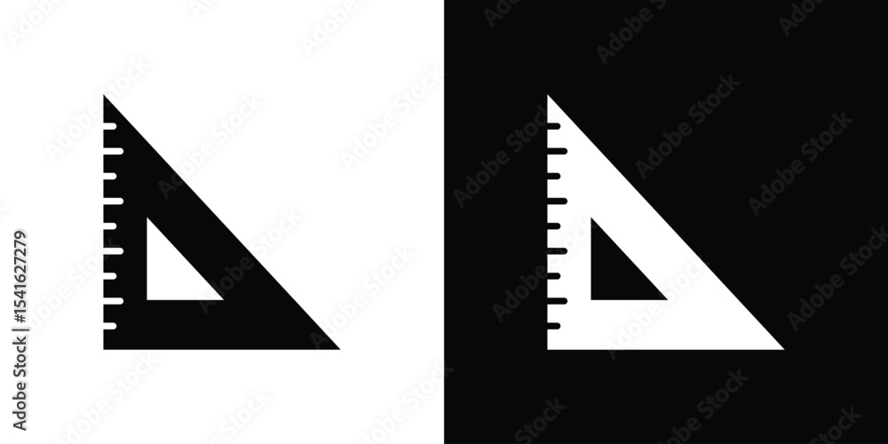 Poster triangle ruler icon vector scalable graphics