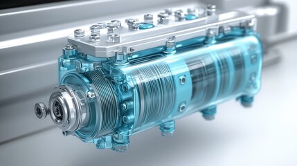 3d render Innovative Engineering:  Advanced Mechanical Component Design AI generative