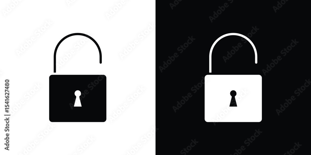 Poster unlock icon vector scalable graphics
