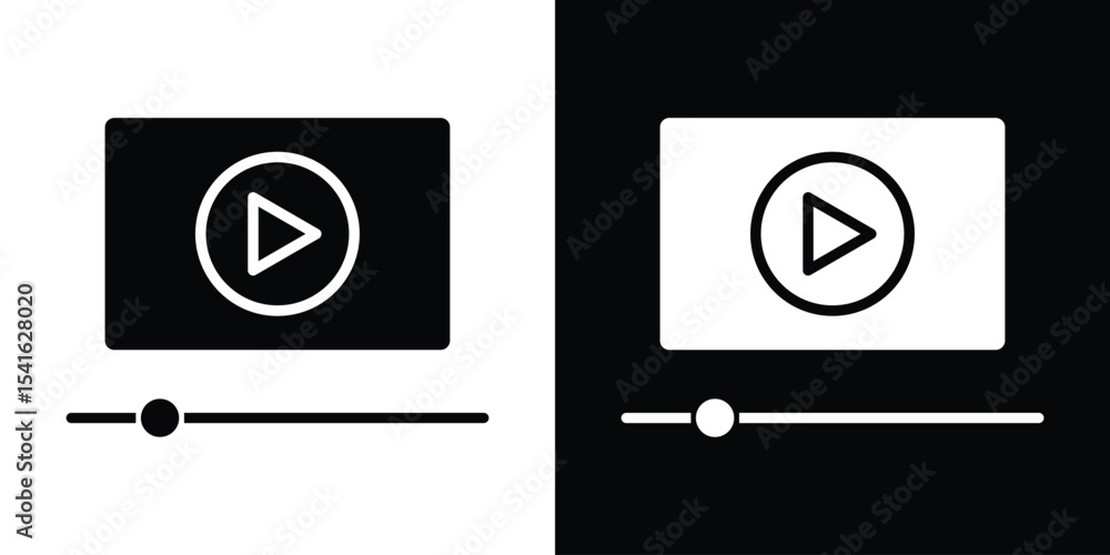 Poster video tutorial icon vector scalable graphics