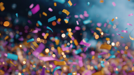 Veterans Day Celebration with Confetti and Joyful Remembrance