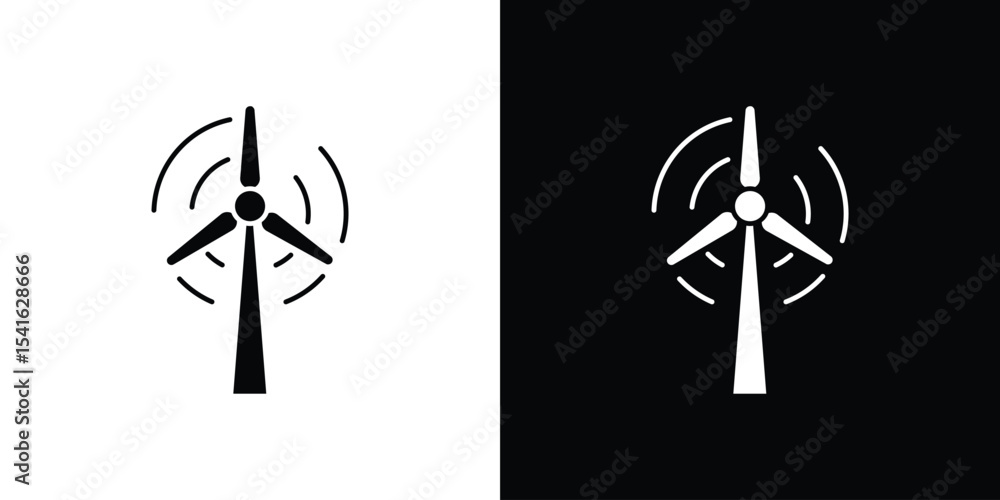 Poster wind turbine icon vector scalable graphics