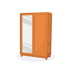 Wardrobe vector art, graphic icon illustration