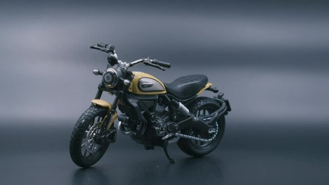 Ducati Scrambler 1:18 Diecast Model on Dark Background - Angle 2
