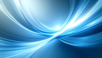 未来感あふれる青の光の曲線背景