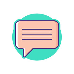 Minimalist Illustration of a Speech Bubble Representing Communication and Dialogue