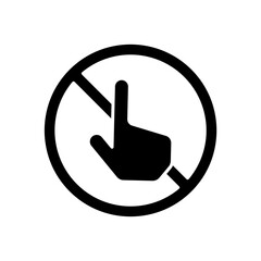 Icon a do not touch, isolated against a clean background.