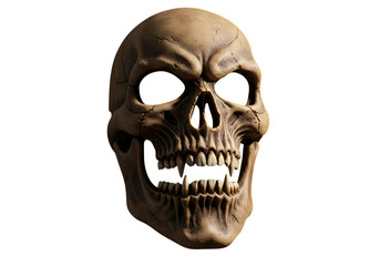 Obraz premium Gnarled Skull Mask isolated on transparent baackground