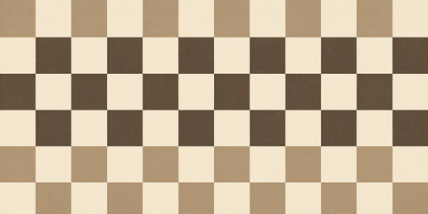Beige and brown checkered pattern suitable for textile design, upholstery, wallpaper, packaging, backgrounds, and home decor projects.