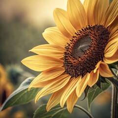 close up of sunflower.