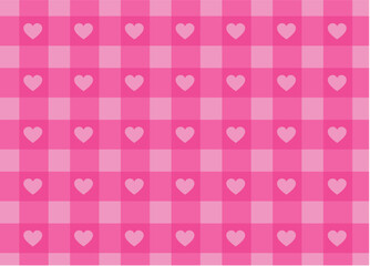 Seamless Vintage Pink Heart Pattern Vector Illustration – Retro Love-Themed Wallpaper Design with Dots, Circles, and Floral Ornaments for Valentine’s Day, Baby Shower, Fabric Prints, Greeting Cards, 
