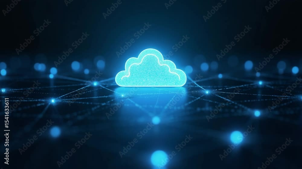 Poster cloud computing network: digital data storage & connectivity