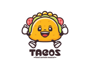 Tacos cartoon mascot vector illustration