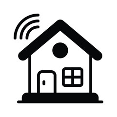 Visually engaging glyph icon of smart home system