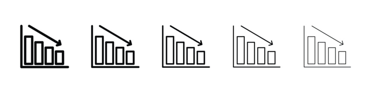 Chat arrow down icon logo in stroke lines collection