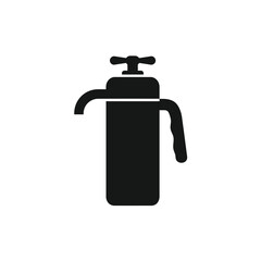 Black Silhouette Spray Bottle Icon Graphic Design vector