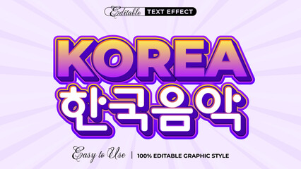 korea - Editable Text Effect, Font Style